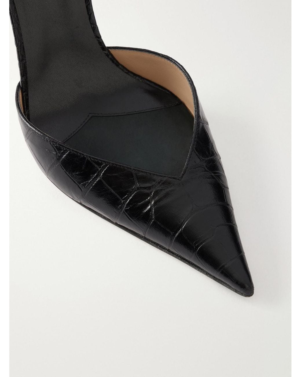 Tom Ford Black Selen 105 Croc-Effect Leather Pumps