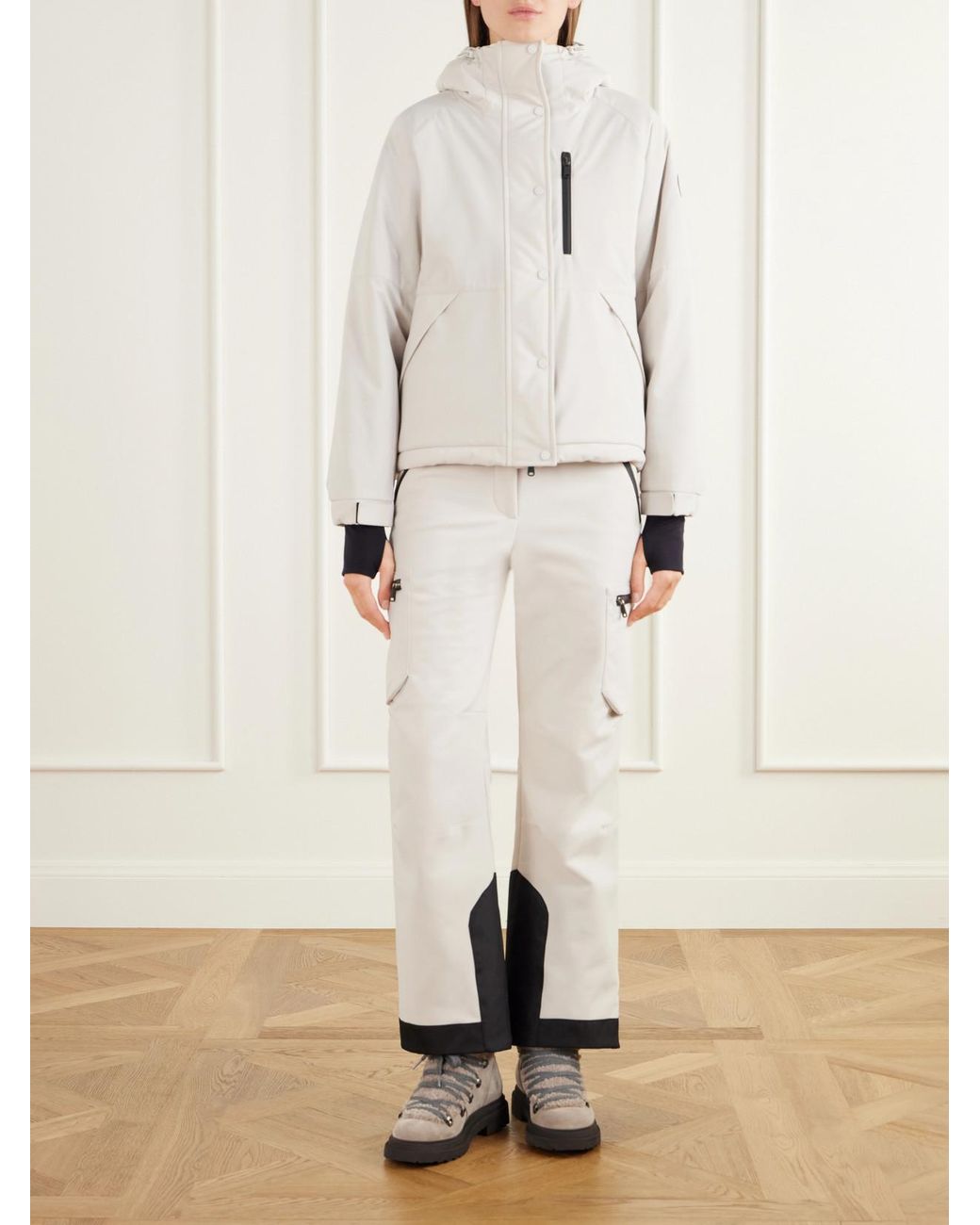 Brunello Cucinelli Natural Hooded Padded Shell Ski Jacket