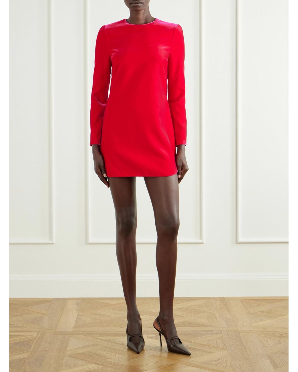 Alaïa Red Velvet Mini Dress