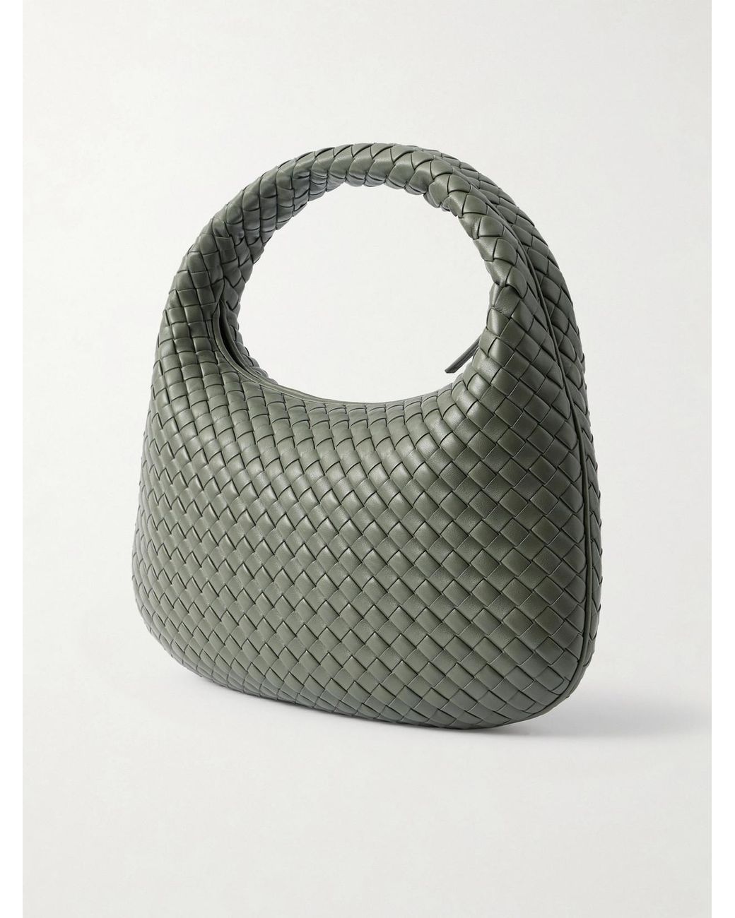 Bottega Veneta Green Veneta Large Intrecciato Leather Shoulder Bag