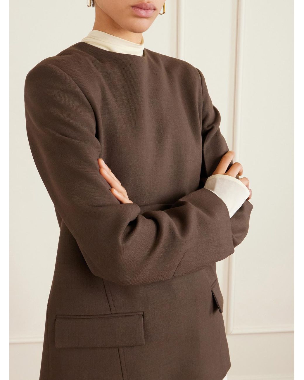 Totême Brown Twill Blouse