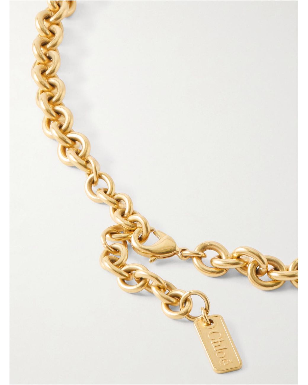 Chloé Metallic Plated Brass Necklace