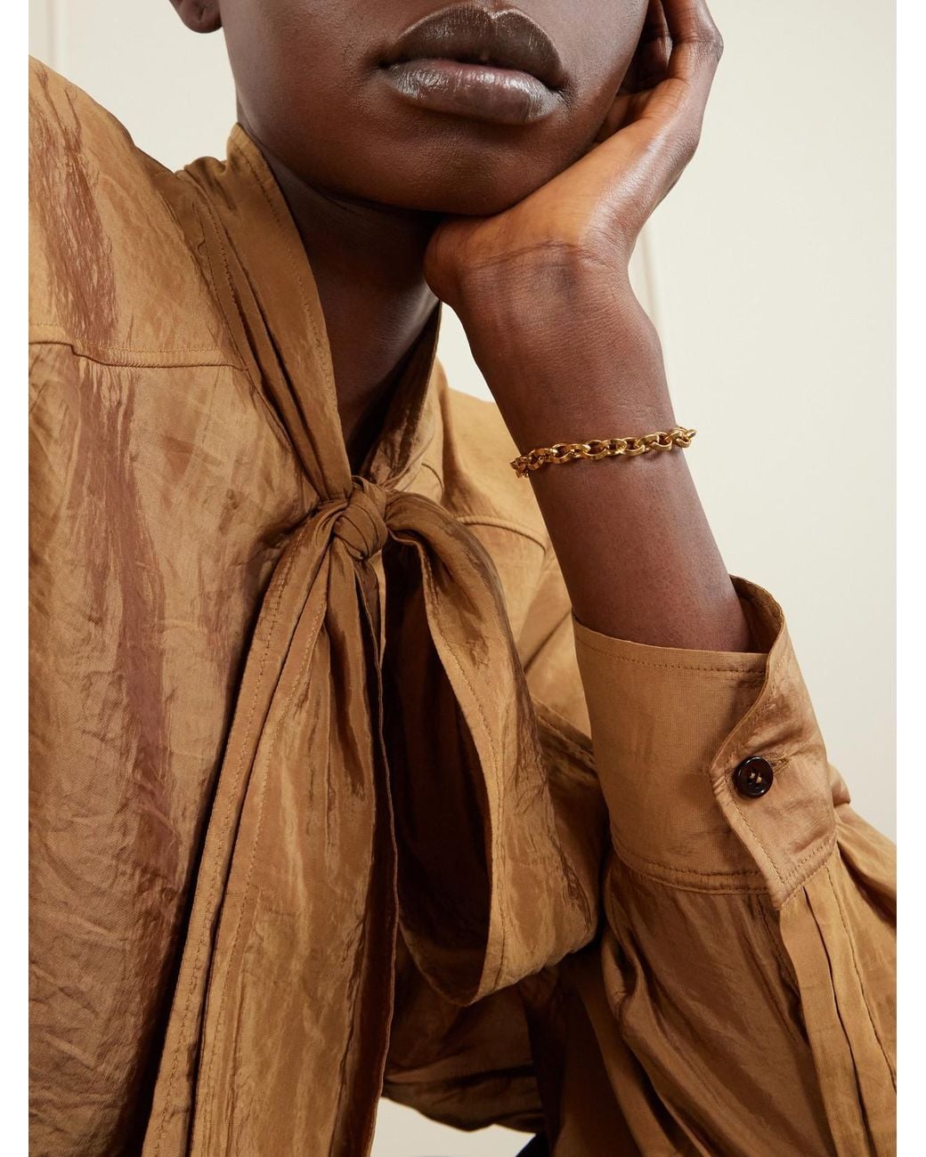 Saint Laurent Natural Tone Bracelet