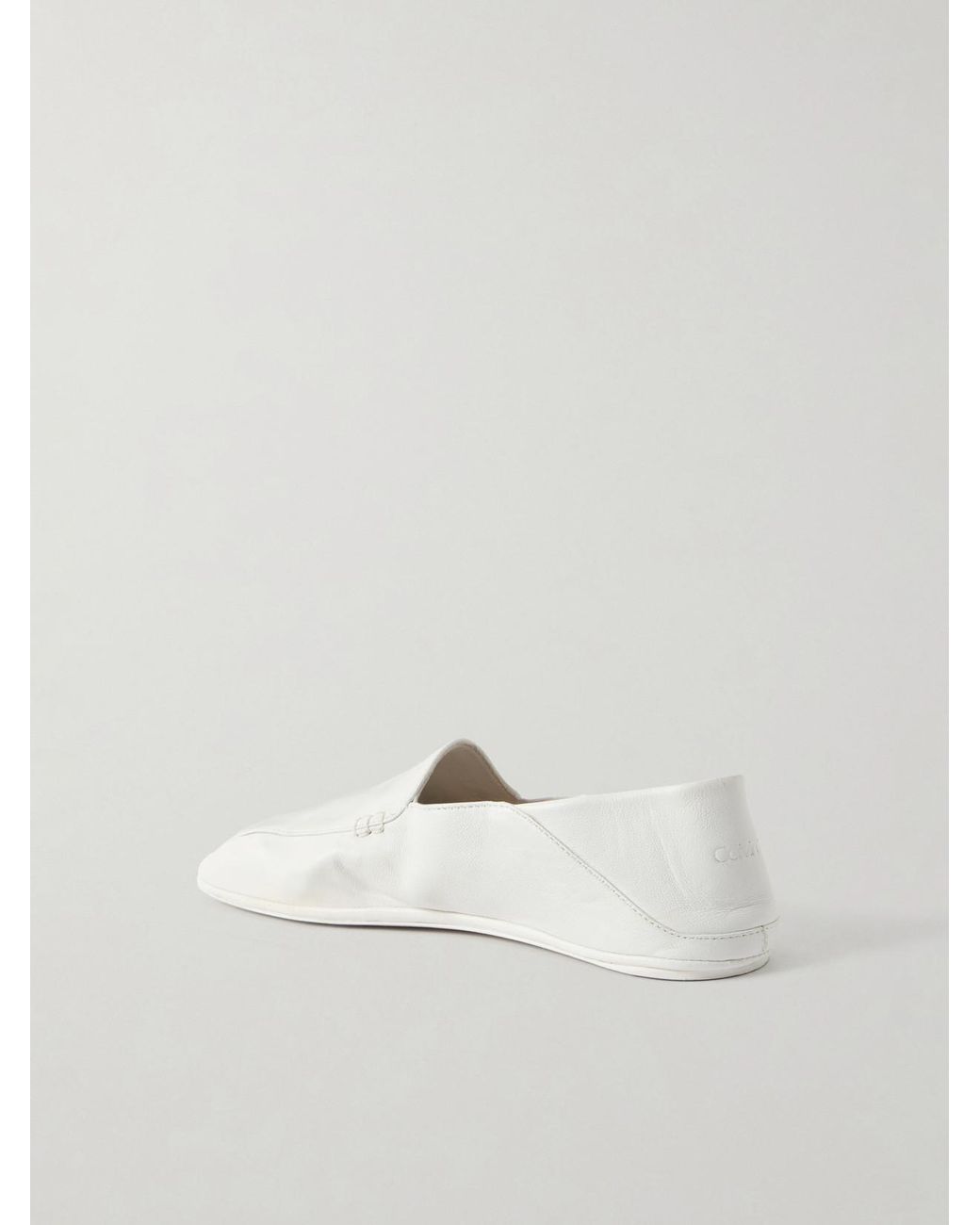 Calvin Klein White Vela Leather Loafers