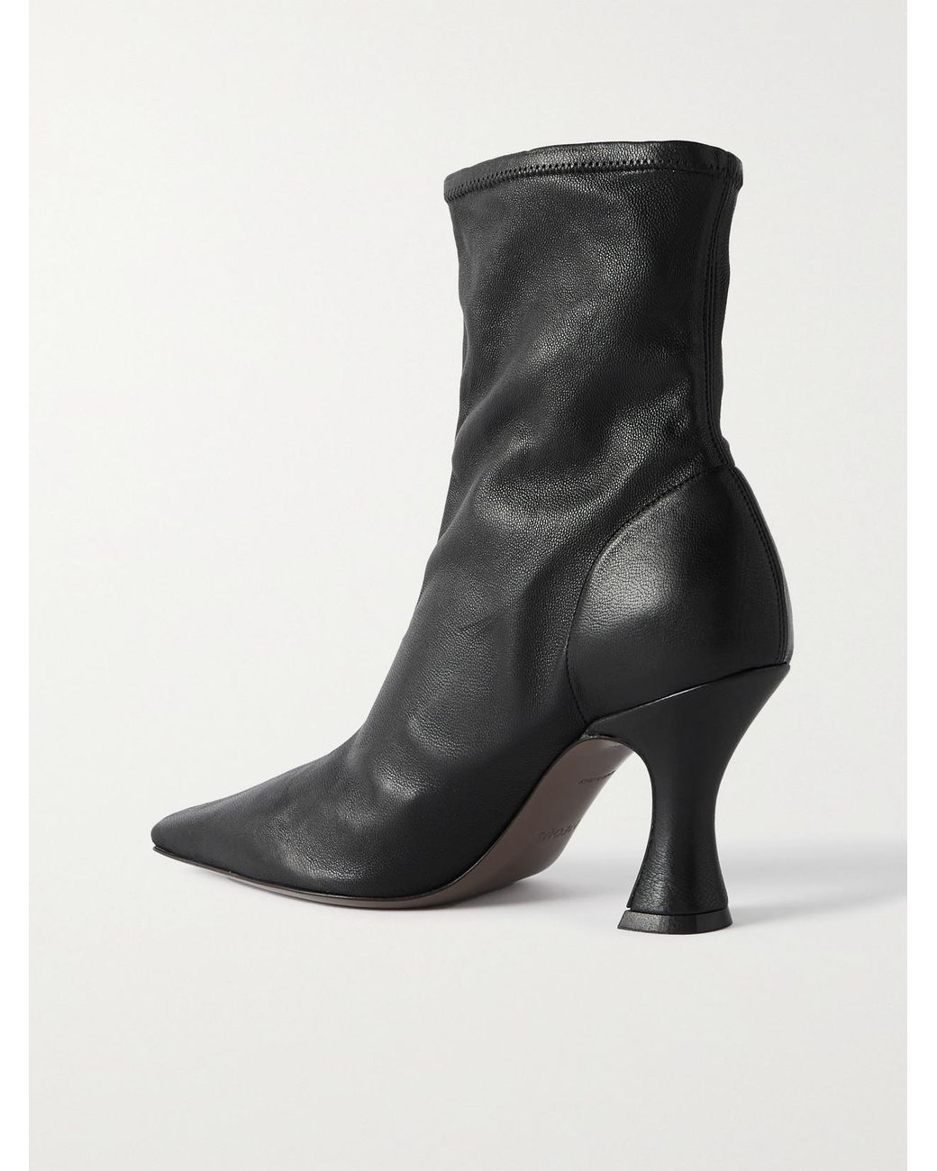 Neous Black Ran Stretch-Leather Ankle Boots