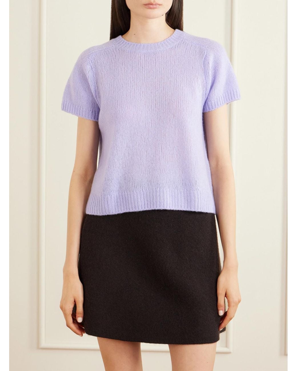 Lisa Yang Purple Siona Cashmere And Silk T-Shirt