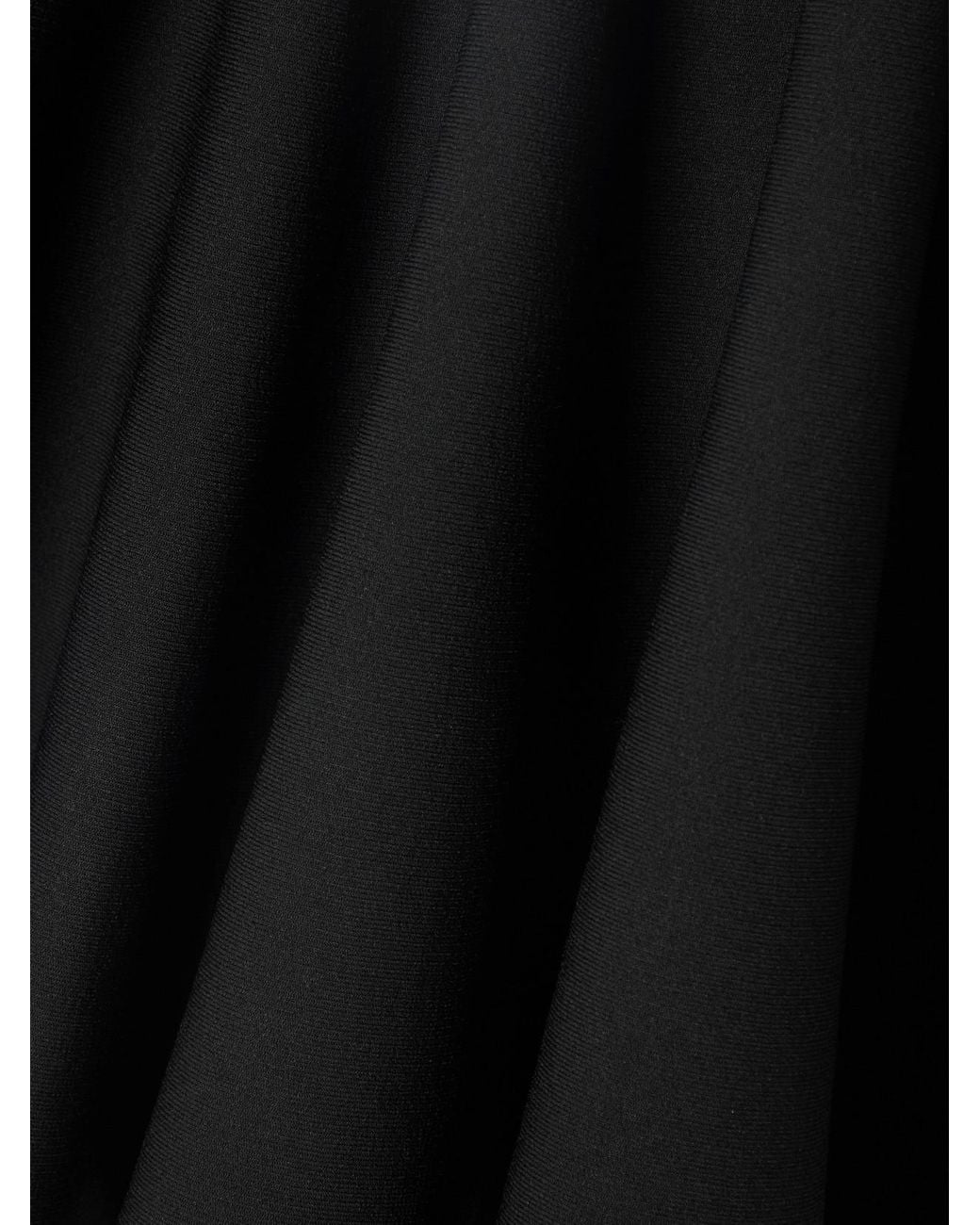 Alaïa Black Godet Pleated Knitted Mini Skirt