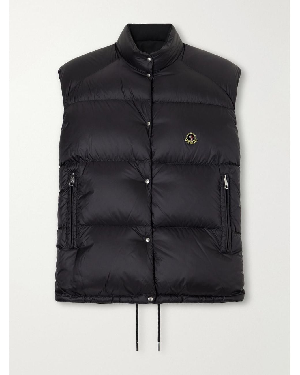 Moncler Blue Logo-Appliquéd Quilted Shell Down Vest