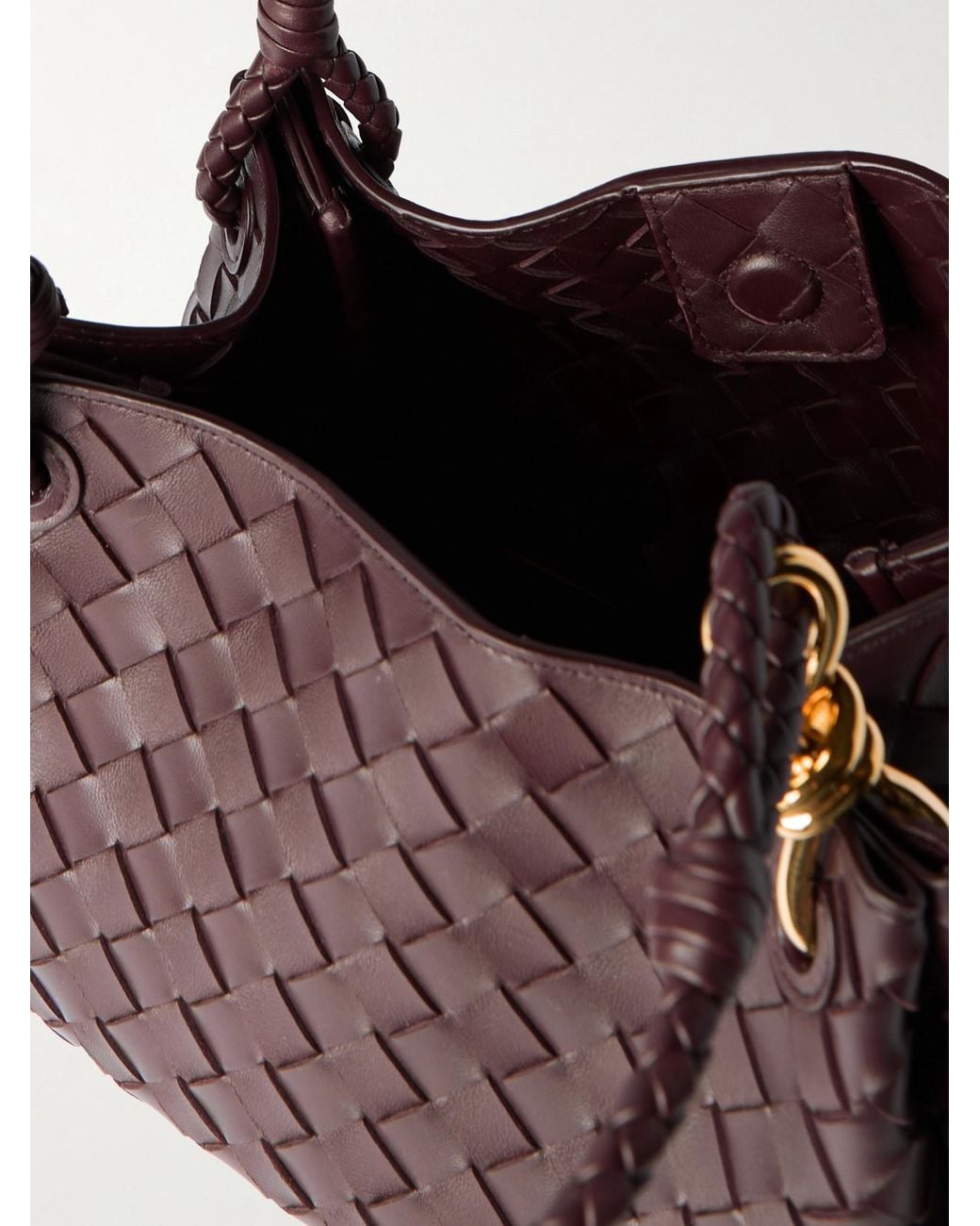 Bottega Veneta Brown Parachute Medium Intrecciato Leather Shoulder Bag