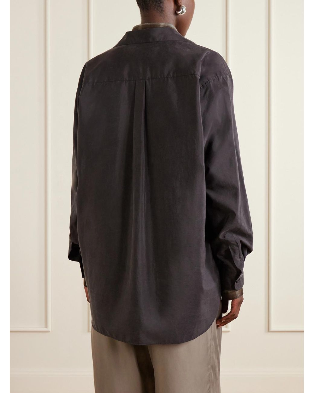 Ssstein Blue Skipper Silk-Blend Shirt