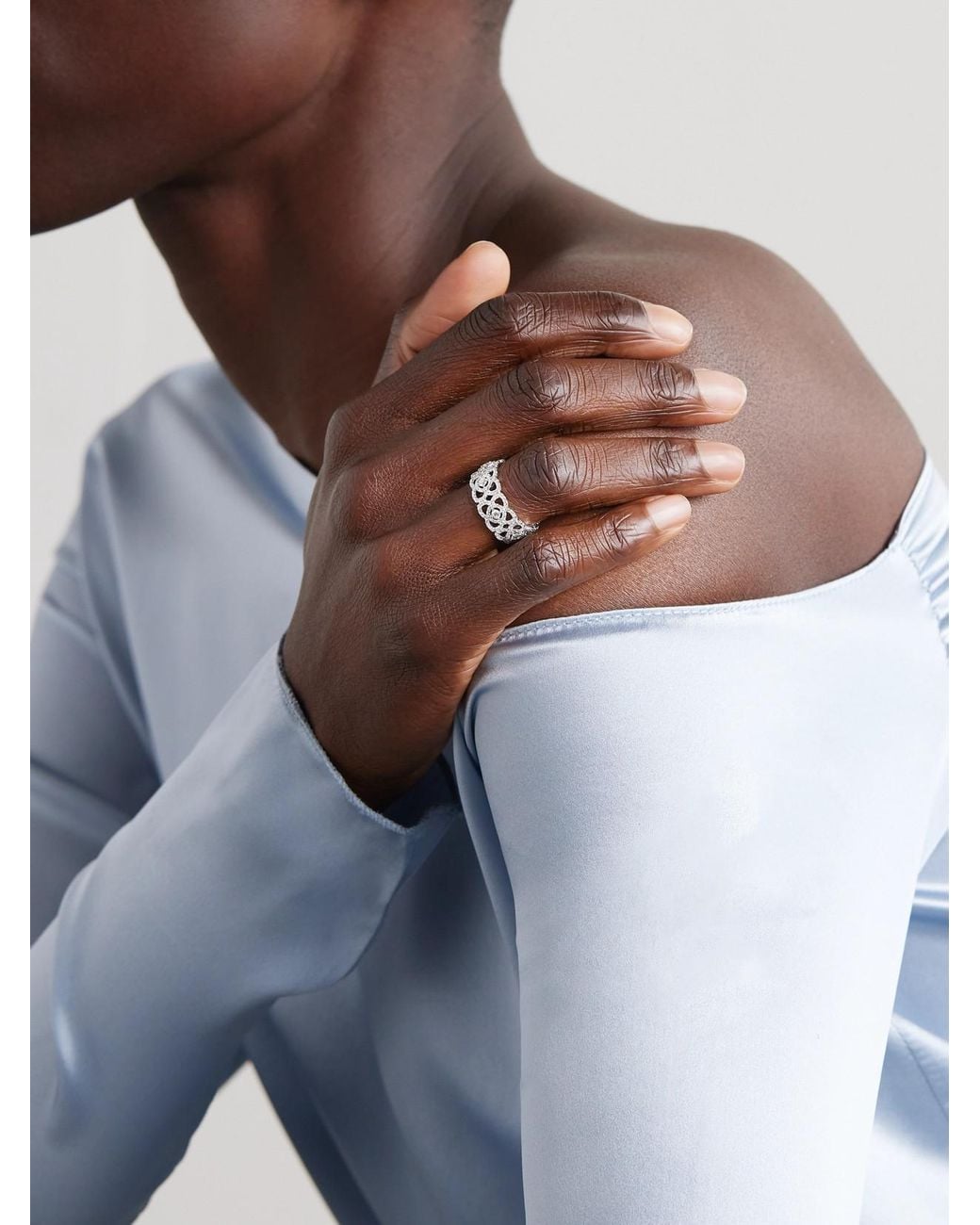 De Beers London Natural Lotus By De Beers 18-Karat Diamond Ring