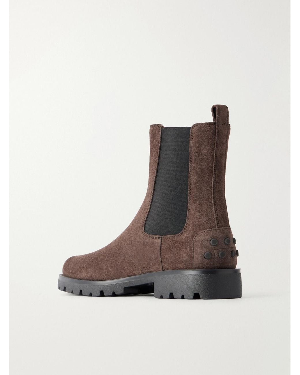 Tod's Brown Gomma Suede Ankle Boots