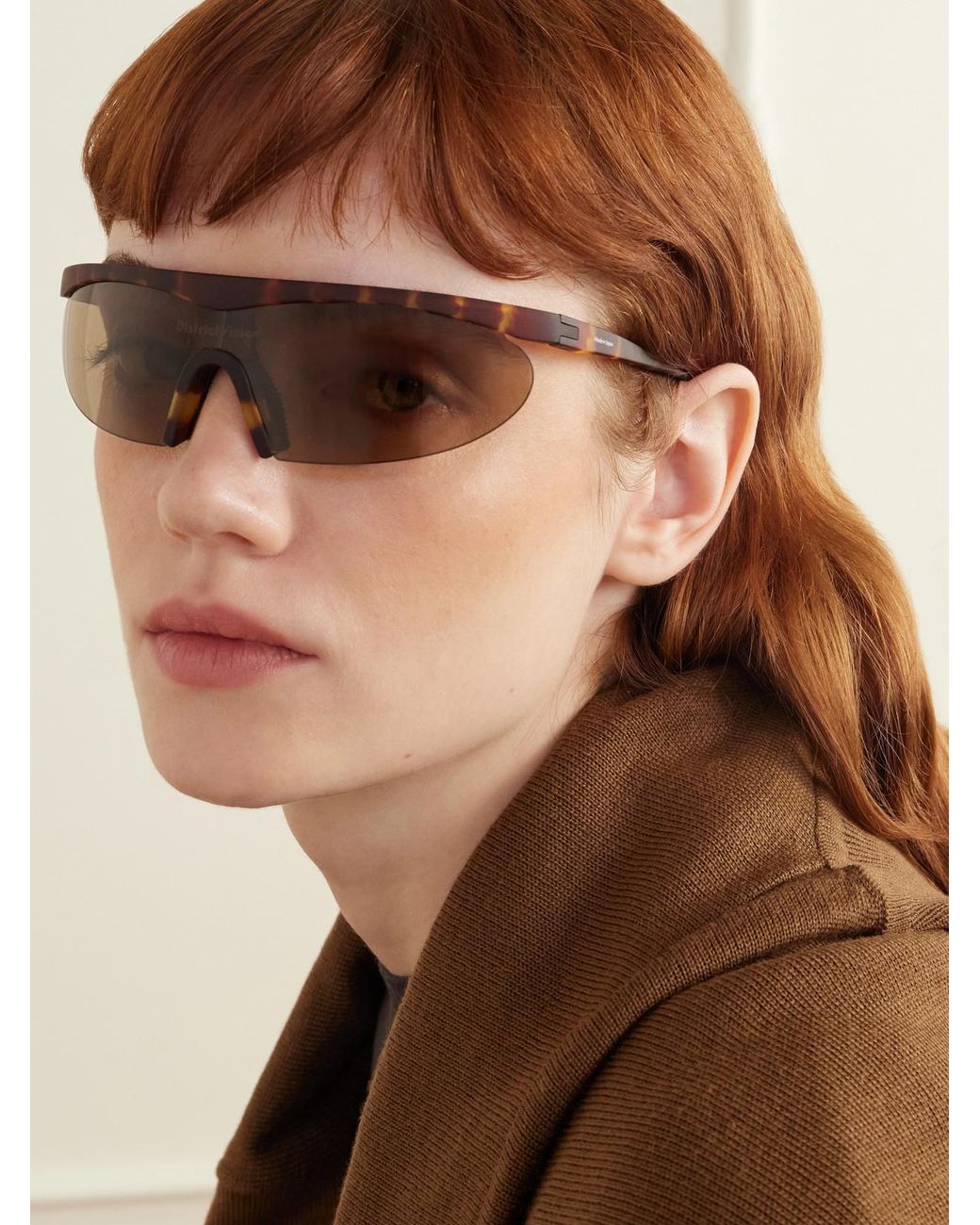 District Vision Natural Koharu D-Frame Semi-Rimless Acetate Sunglasses
