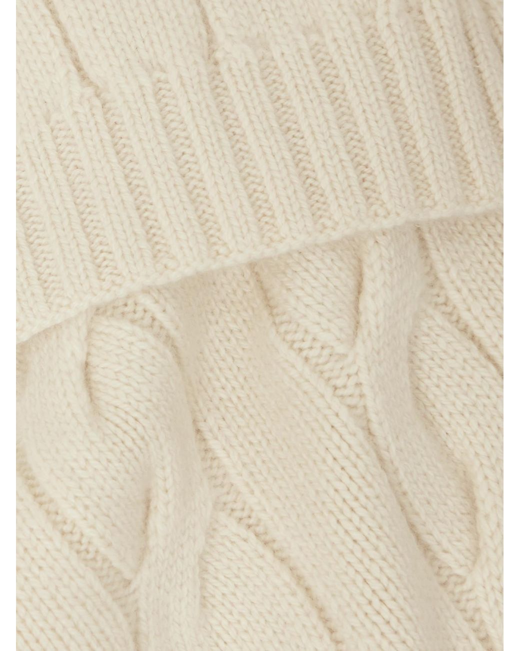 Loro Piana Natural Cable-Knit Cashmere Scarf