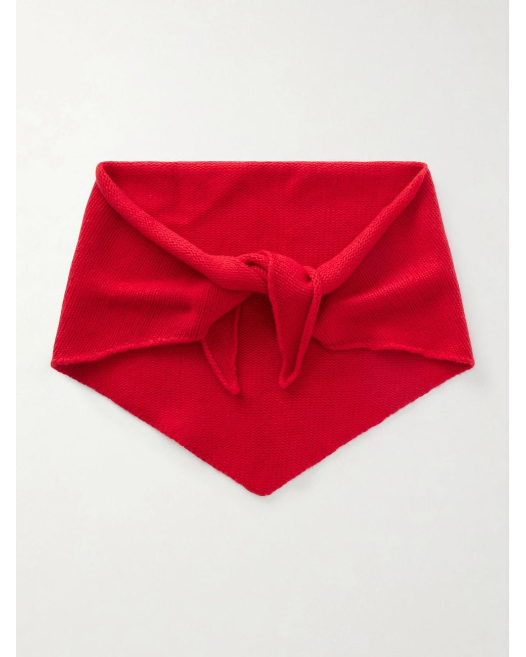 Lisa Yang Red Mairi Cashmere Scarf