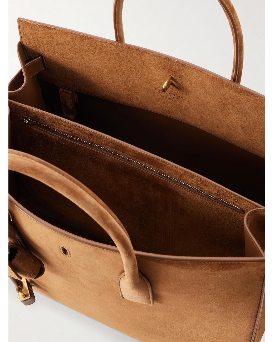 Saint Laurent Brown Sac De Jour Large Suede Tote