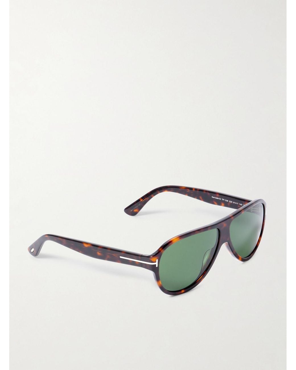 Tom Ford Green Samuele Aviator-Style Acetate Sunglasses