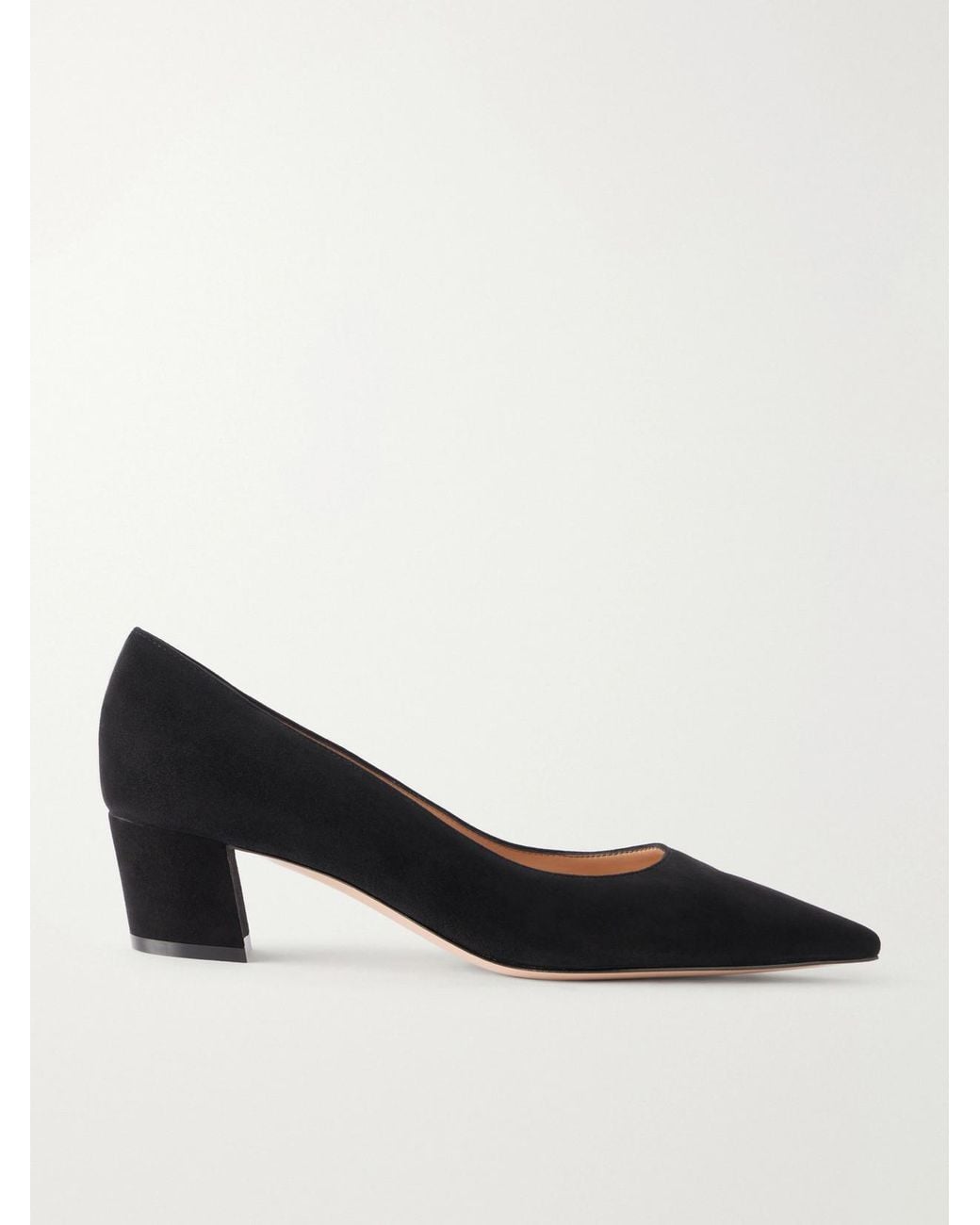 Gianvito Rossi Black New Piper 45 Suede Pumps