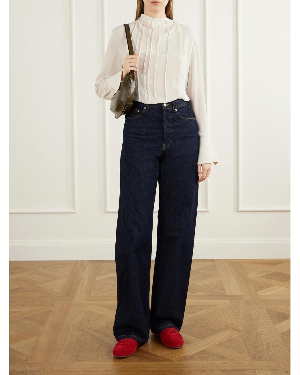 Isabel Marant Red Senny Perforated Suede Sneakers