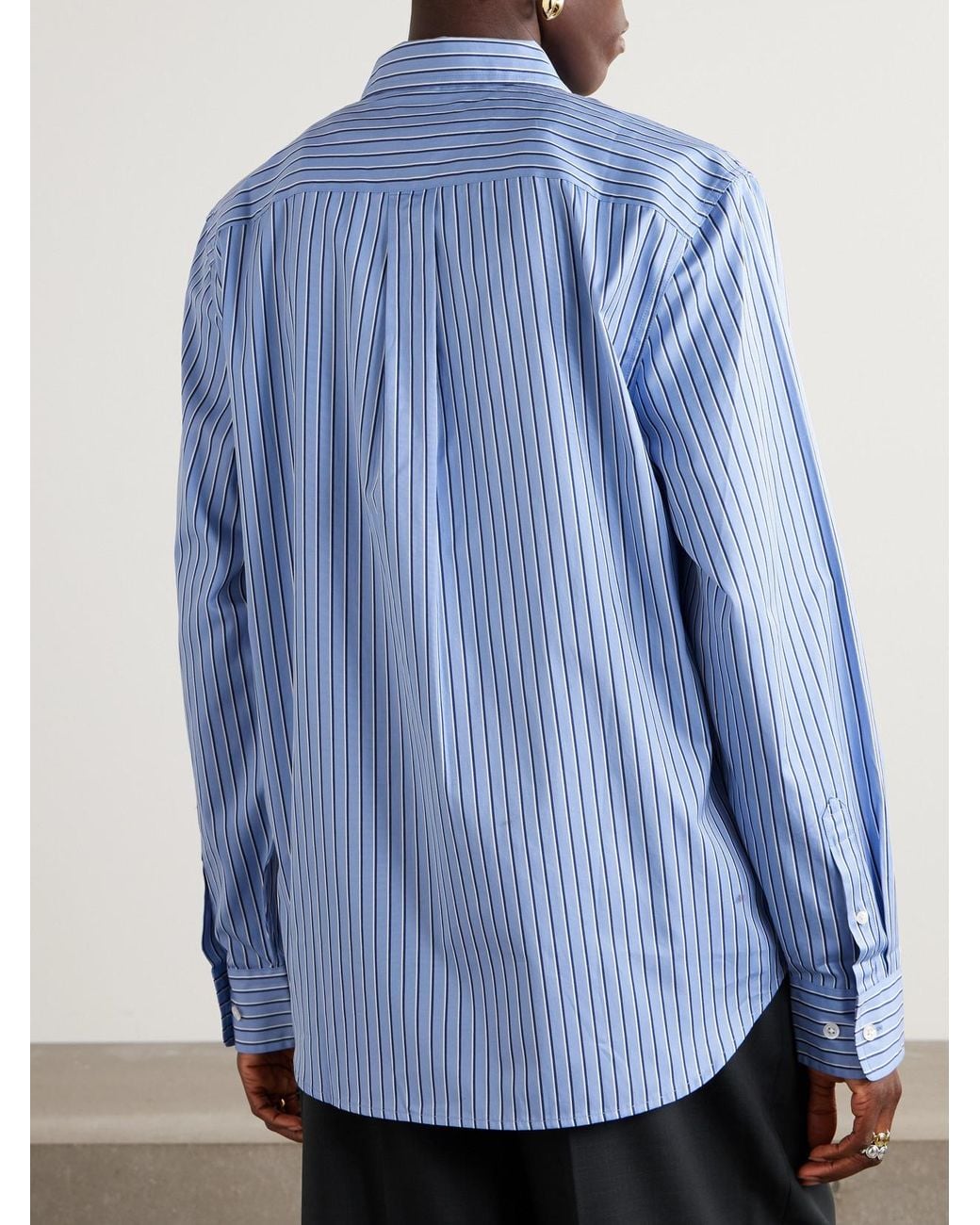 Aimé Leon Dore Blue Striped Cotton-Poplin Shirt