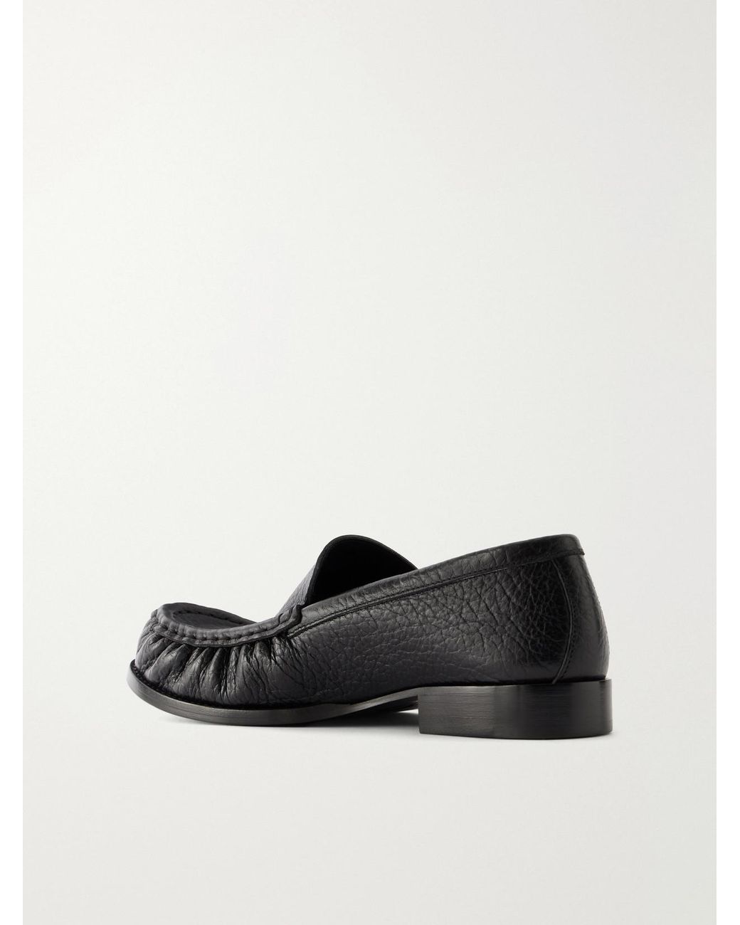 Dries Van Noten Black Leather Loafers