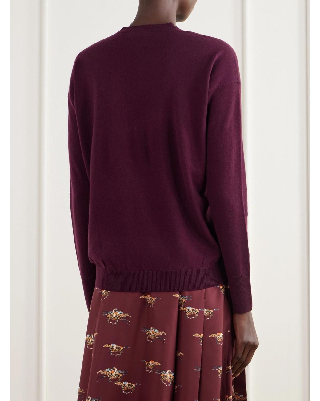 Gabriela Hearst Purple Linna Cashmere And Wool-Blend Sweater