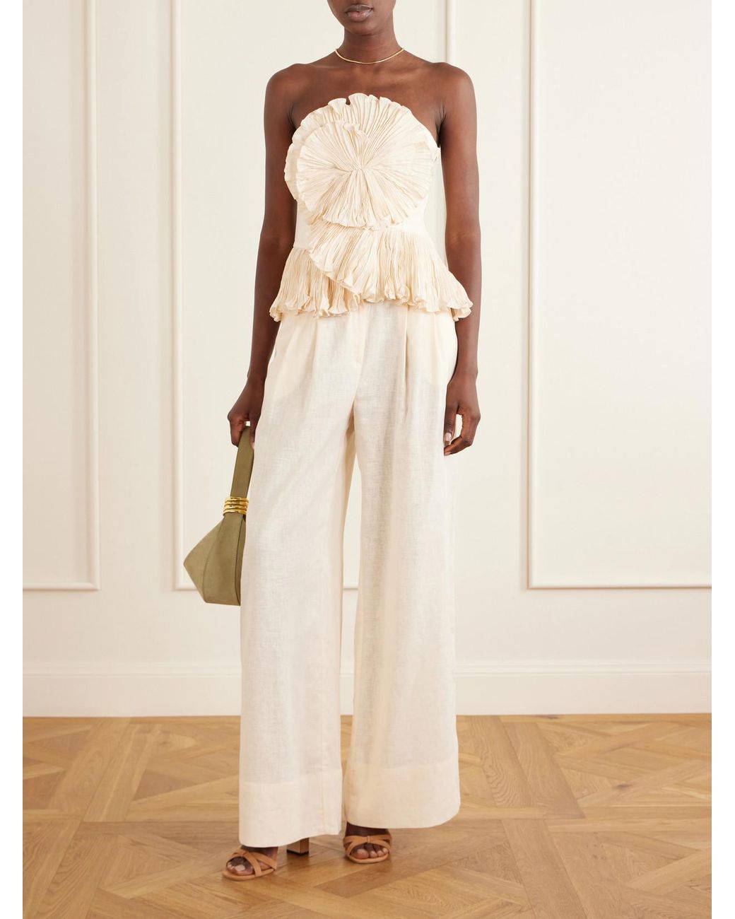 Jimmy Choo Natural Elsy 85 Suede Sandals