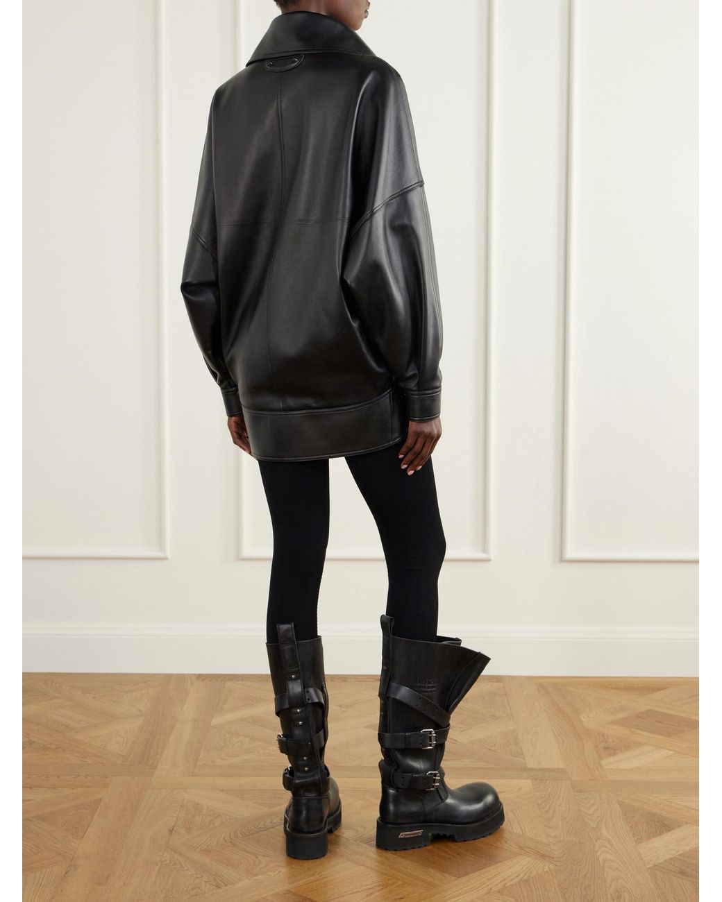 Balenciaga Black Leather Biker Jacket