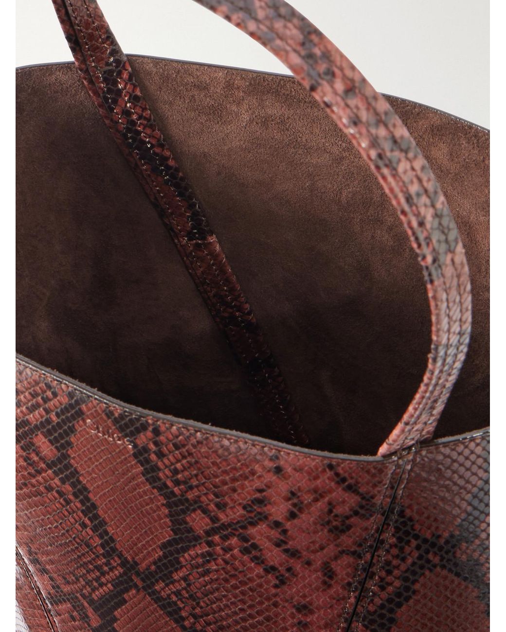 Chloé Multicolor Spin Embellished Snake-Effect Leather Tote