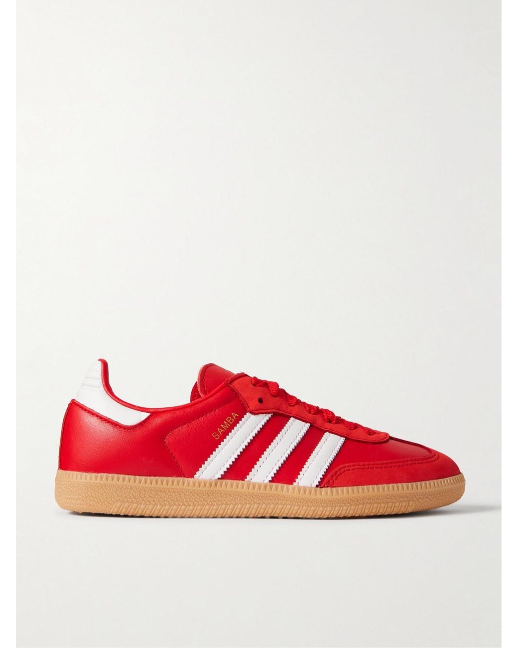 adidas Originals Samba Og Leather And Suede Sneakers in Red | Lyst UK adidas Originals Samba Og Leather And Suede Sneakers in Red | Lyst UK