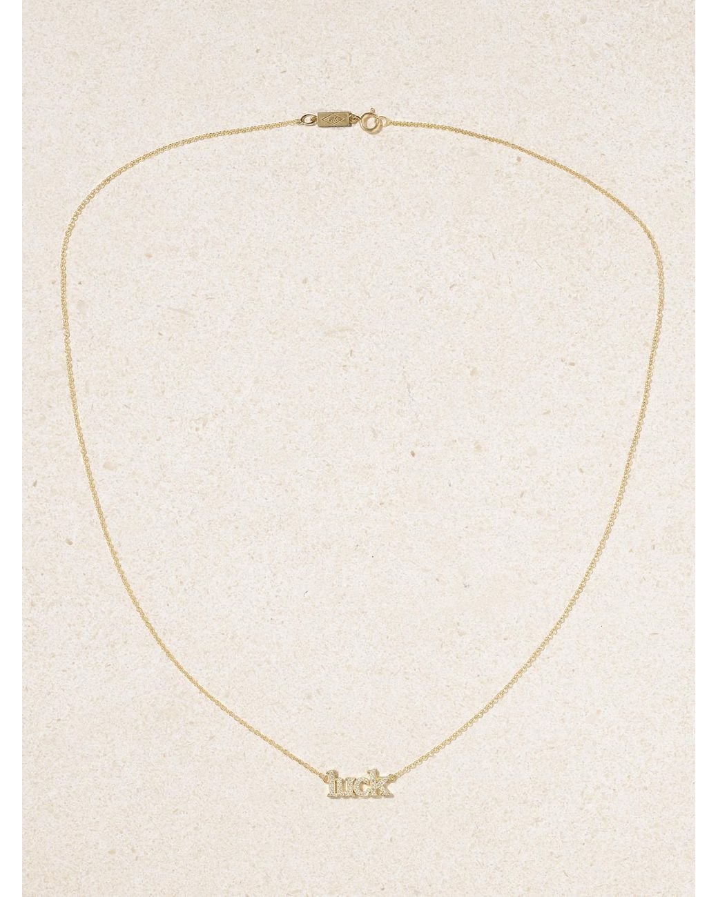 Jennifer Meyer Natural Luck 18-Karat Diamond Necklace