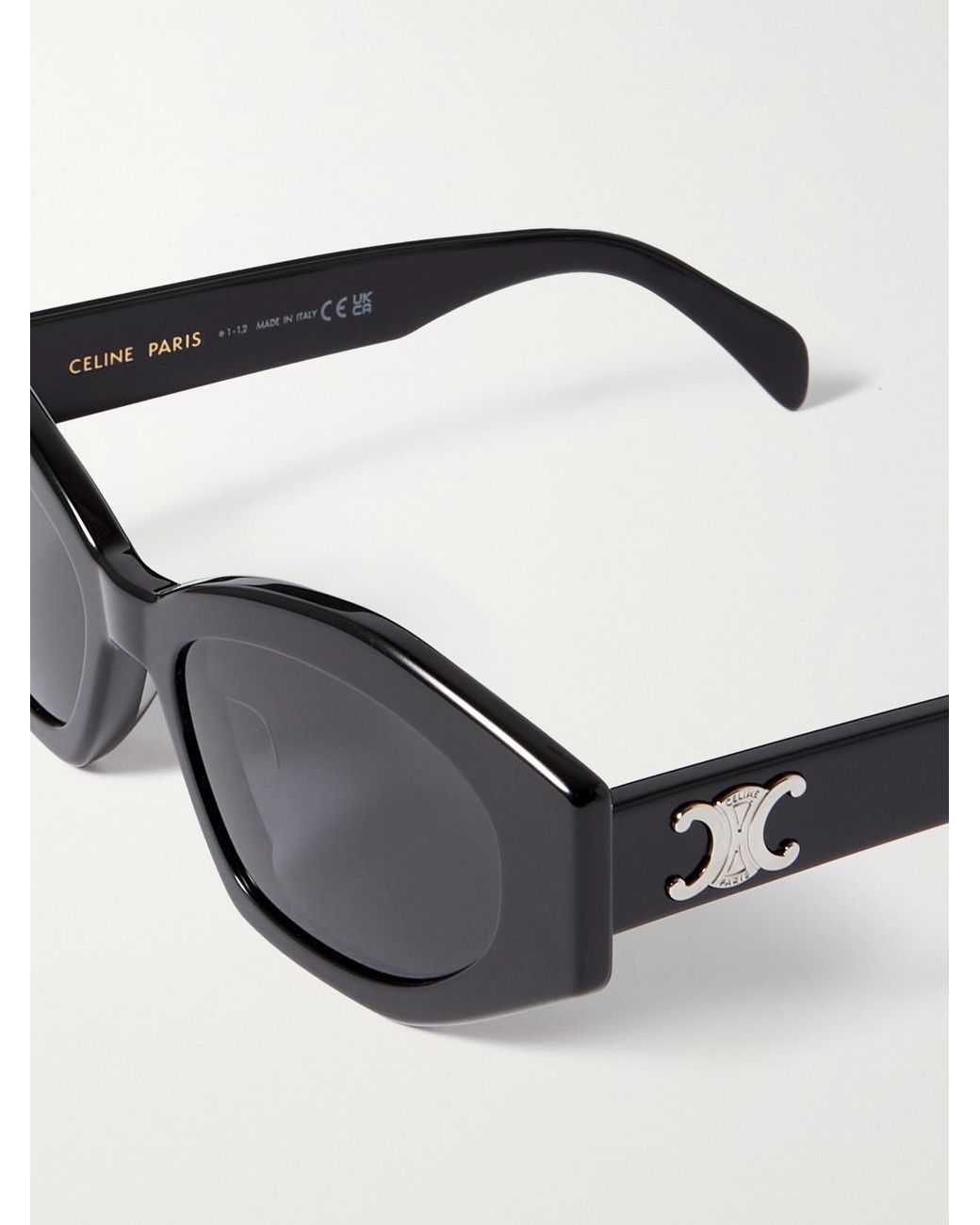 Céline Black Triomphe Cat-Eye Acetate Sunglasses