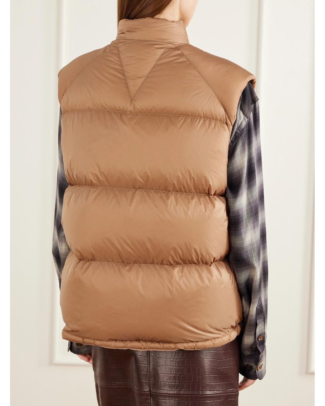 Moncler Natural Logo-Appliquéd Quilted Shell Down Vest