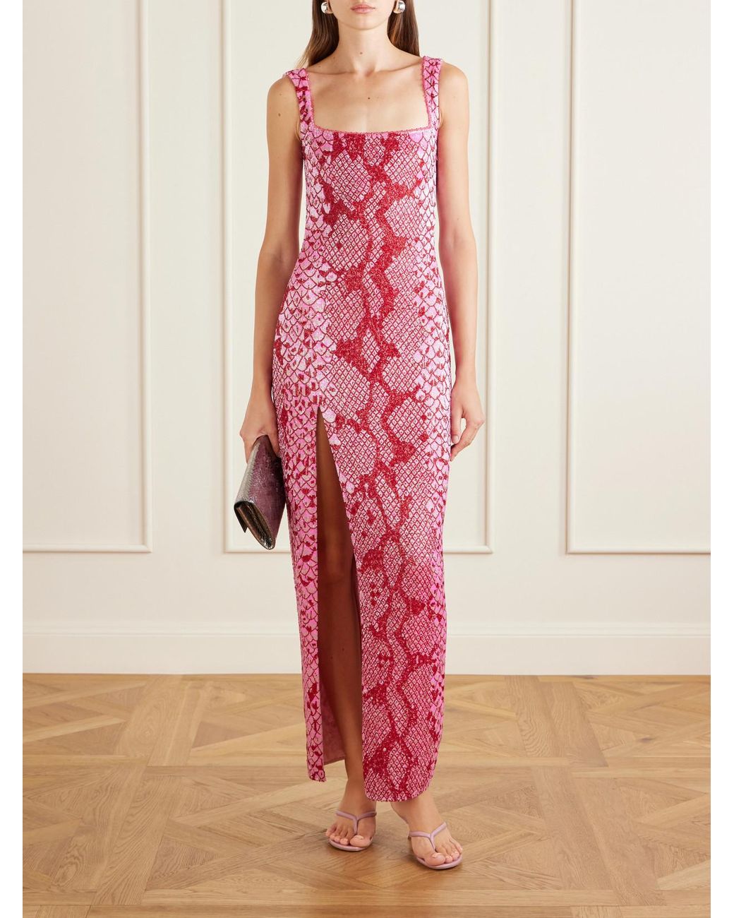 Clio Peppiatt Pink Medusa Embellished Stretch-Tulle Gown