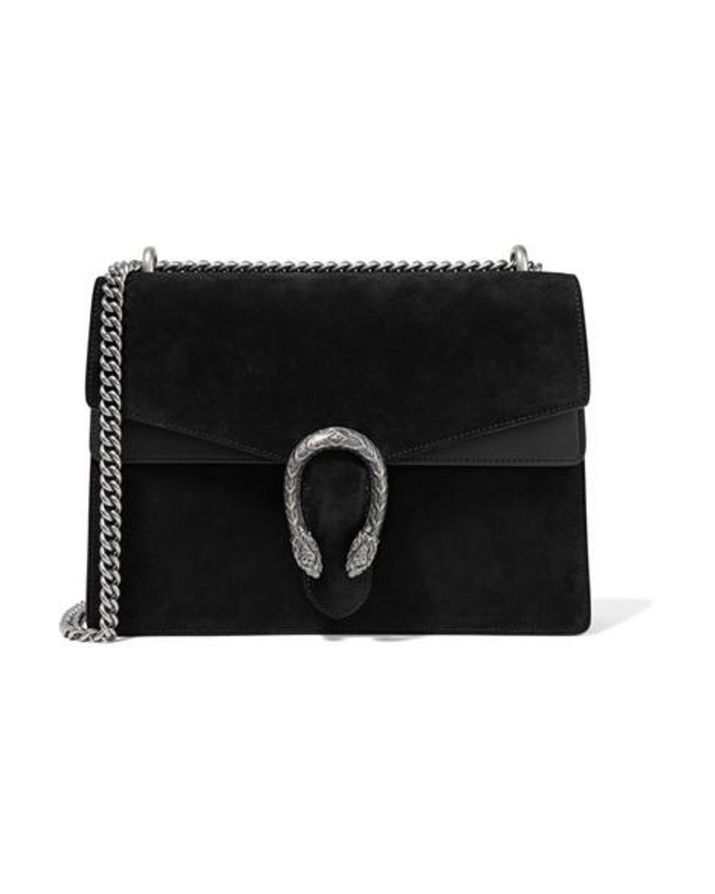 Gucci Dionysus Medium Suede Shoulder Bag in Black | Lyst