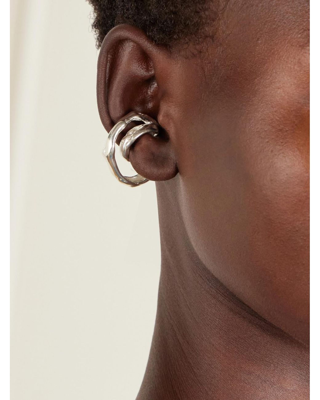 SIMUERO Natural Lúa Sterling Ear Cuff