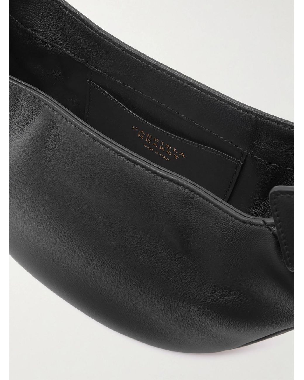 Gabriela Hearst Black Soft Demi Leather Clutch