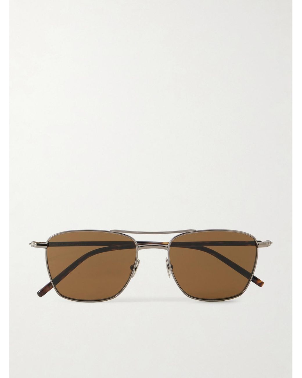 Saint Laurent Natural Sl 866 Square-Frame Metal Sunglasses