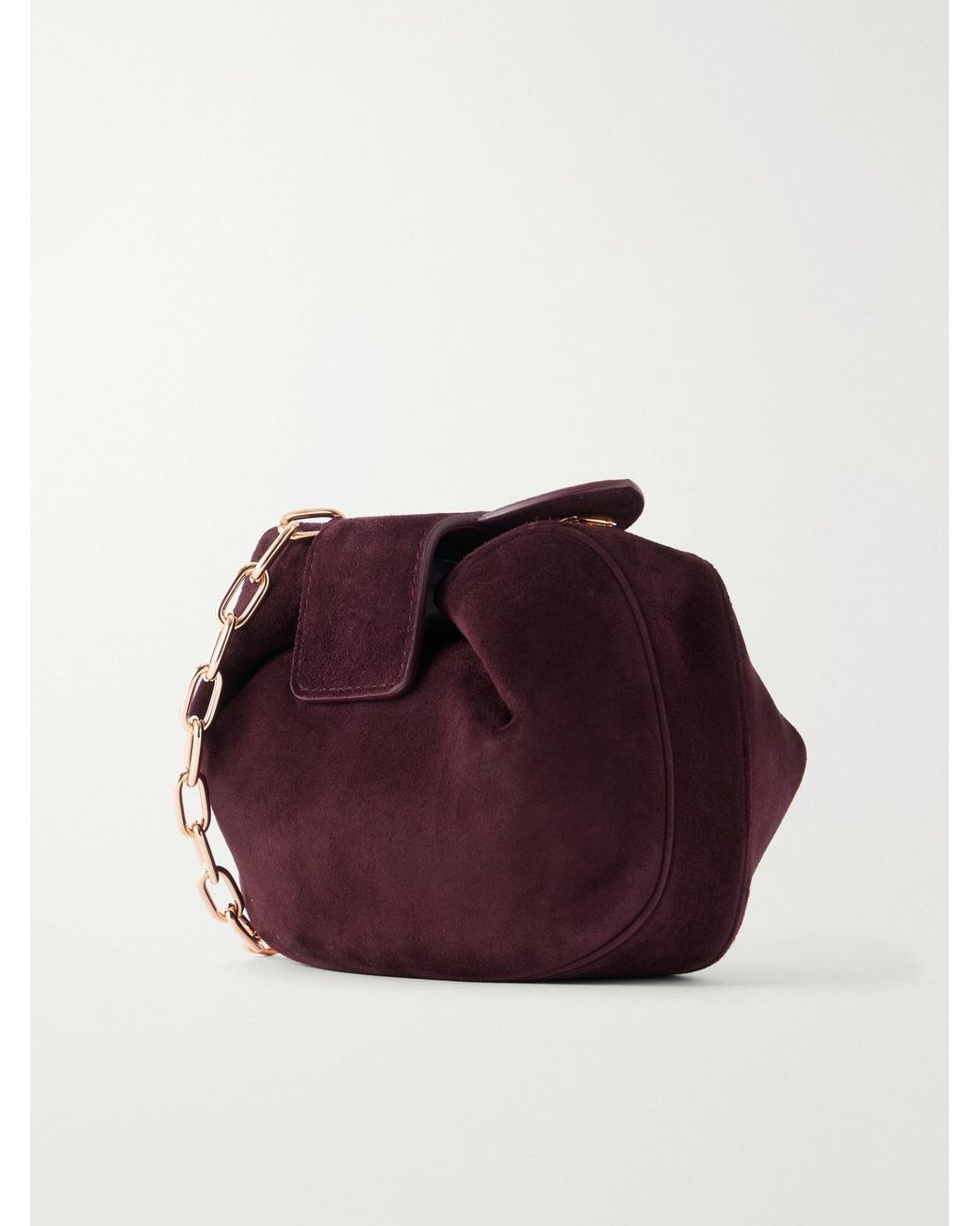 Gabriela Hearst Purple Soft Demi Suede Clutch