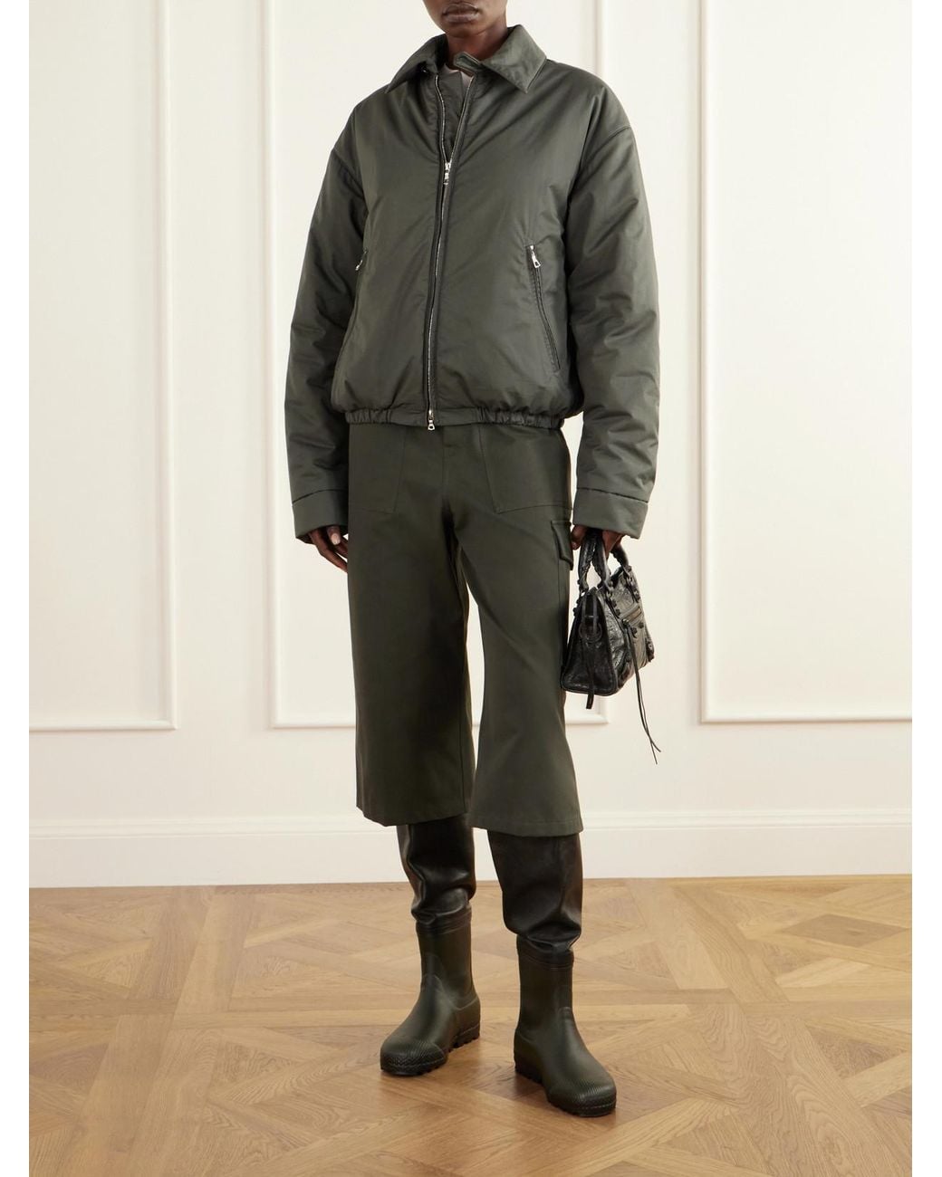 Rier Gray Plombe Padded Cotton-Poplin Jacket
