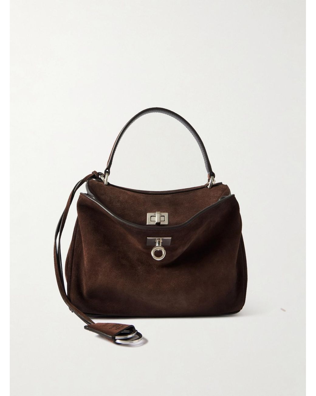 Balenciaga Brown Rodeo Mini Suede Shoulder Bag