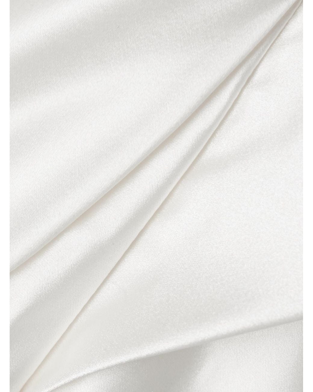 Vivienne Westwood White Aurora Off-The-Shoulder Draped Silk-Satin Mini Dress