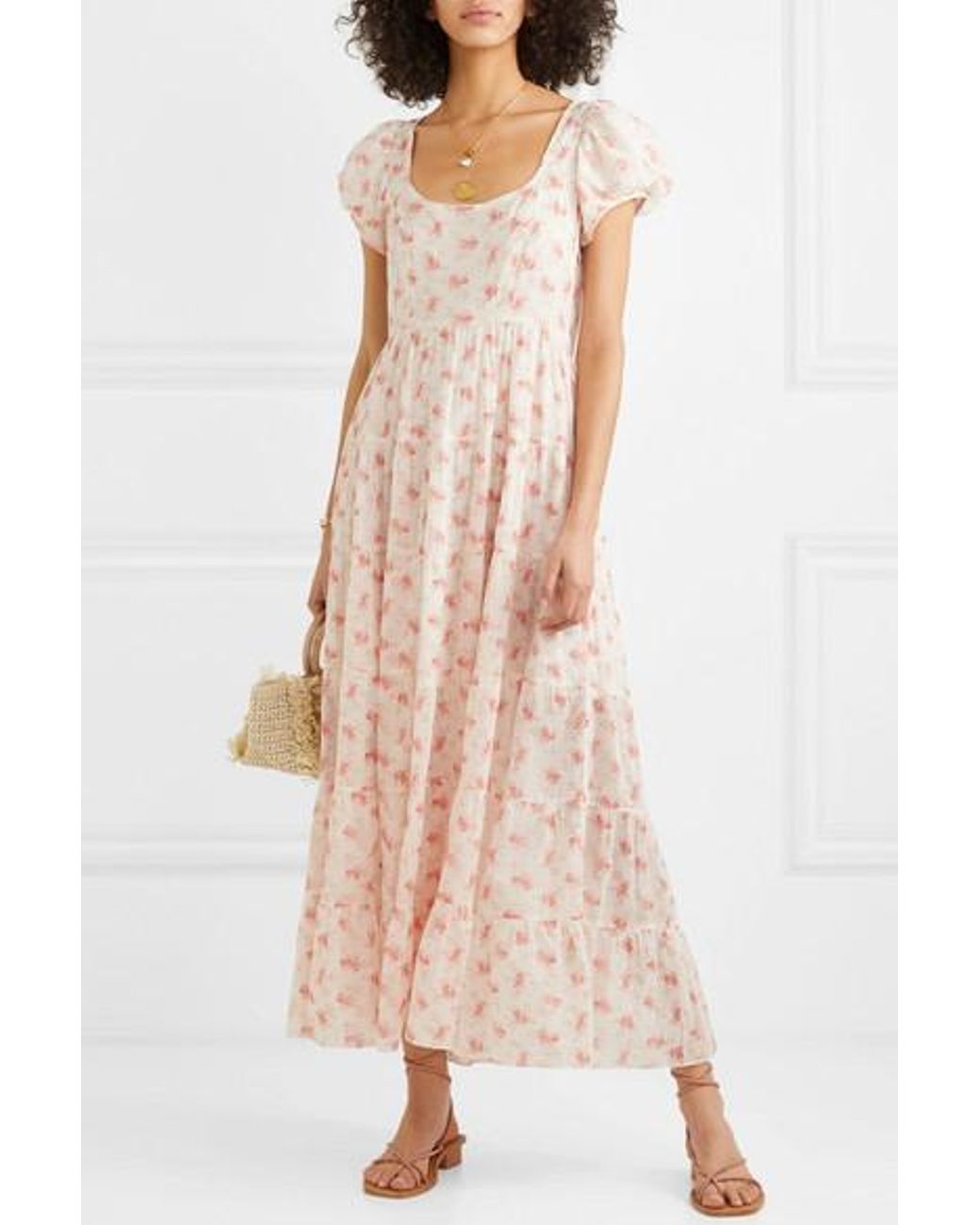 knee length dresses for ladies Buy Mustard Floral Block Print Cotton Paneled A-Line Midi Dress Online at  SeamsFriendly main image 0