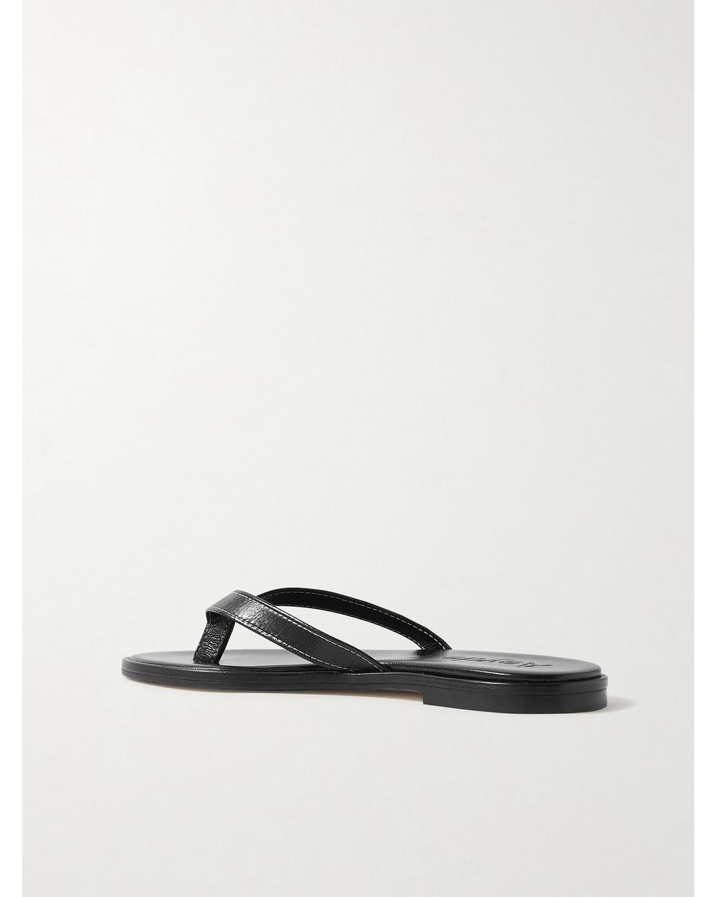 Aeyde White Melody Leather Flip Flops