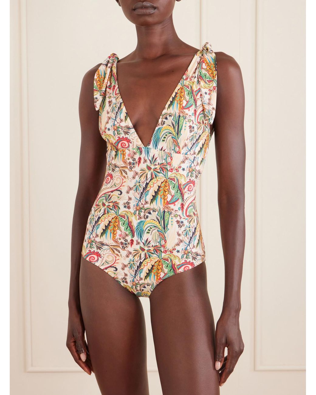 Etro White Printed Swimsuit