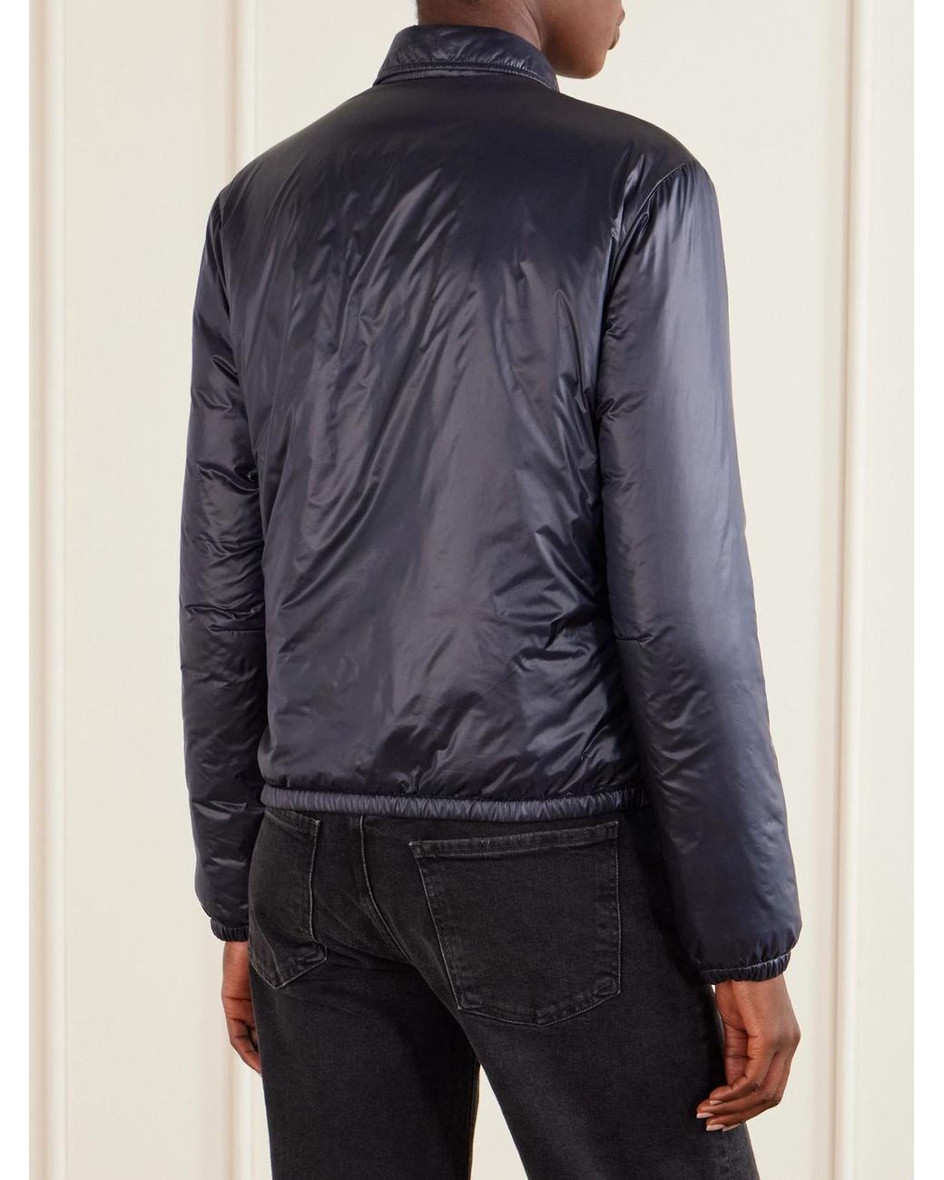 Moncler Blue Lanset Shell Down Jacket