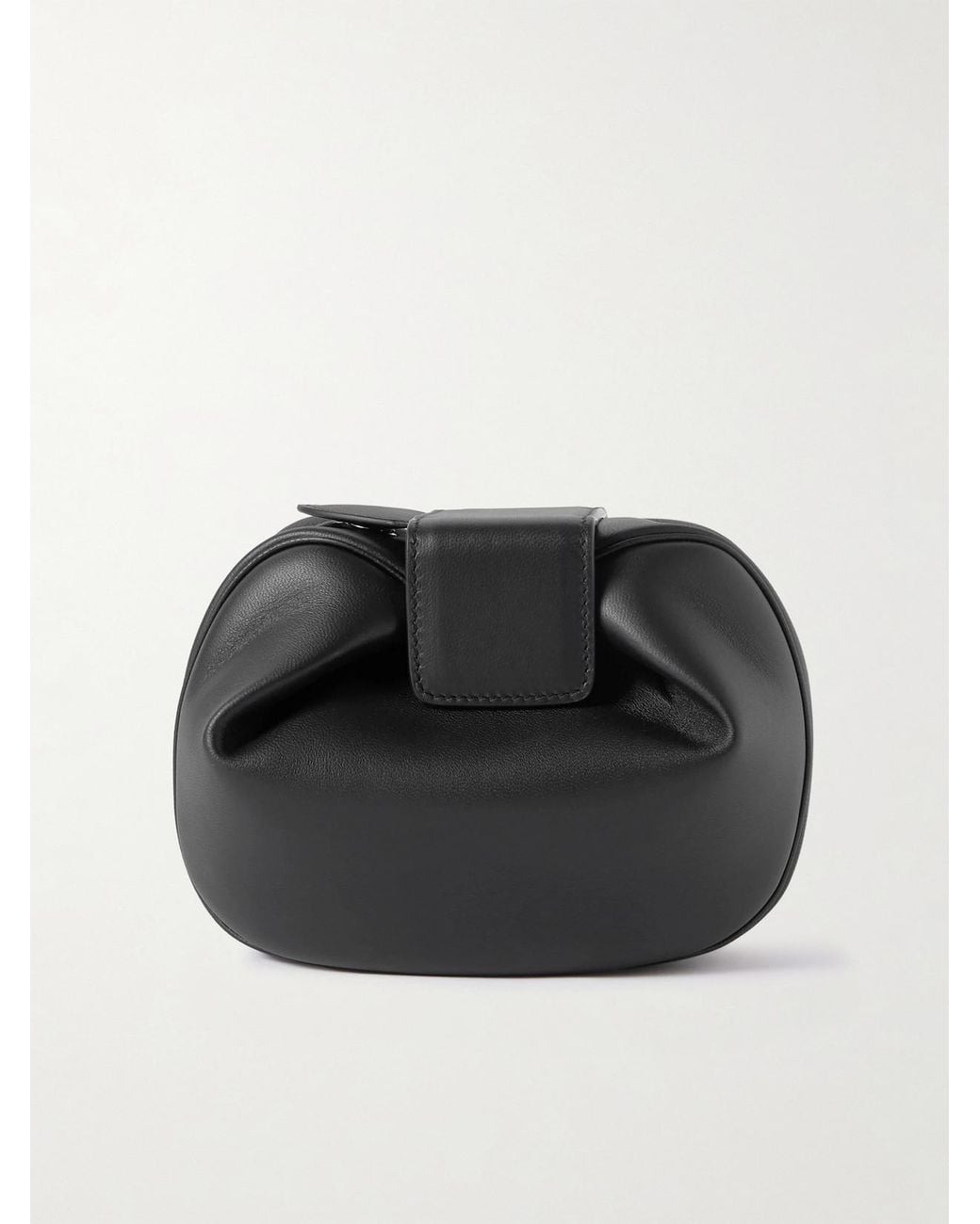 Gabriela Hearst Black Soft Demi Leather Clutch