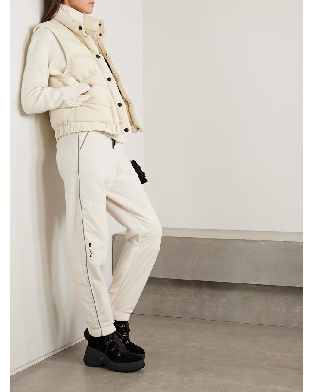 Moncler Natural Baise Quilted Down Vest