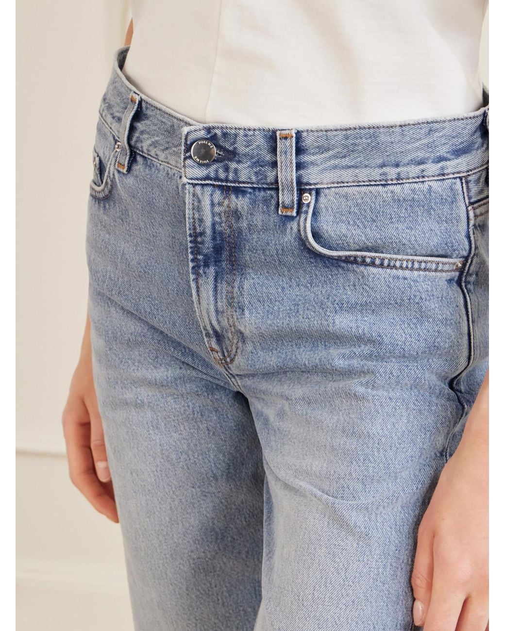 Totême Blue Low-Rise Straight-Leg Jeans