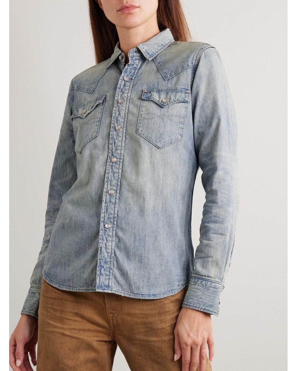 RRL Blue Buffalo Denim Shirt